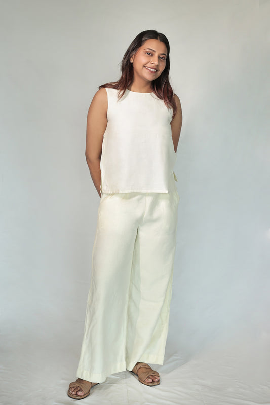 Butter-Yellow Linen Co-ord Set