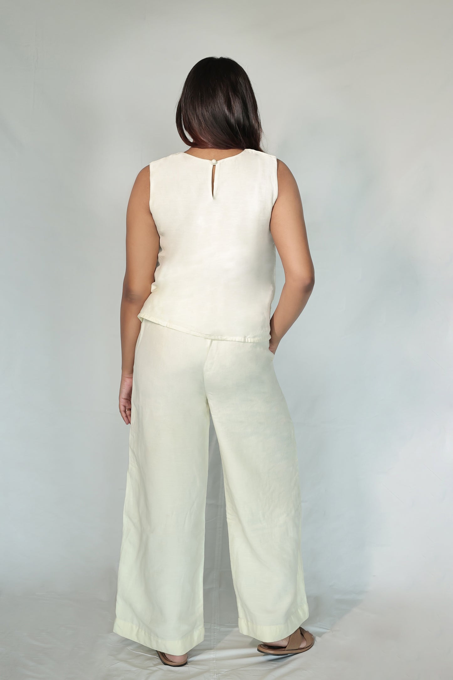 Butter-Yellow Linen Co-ord Set