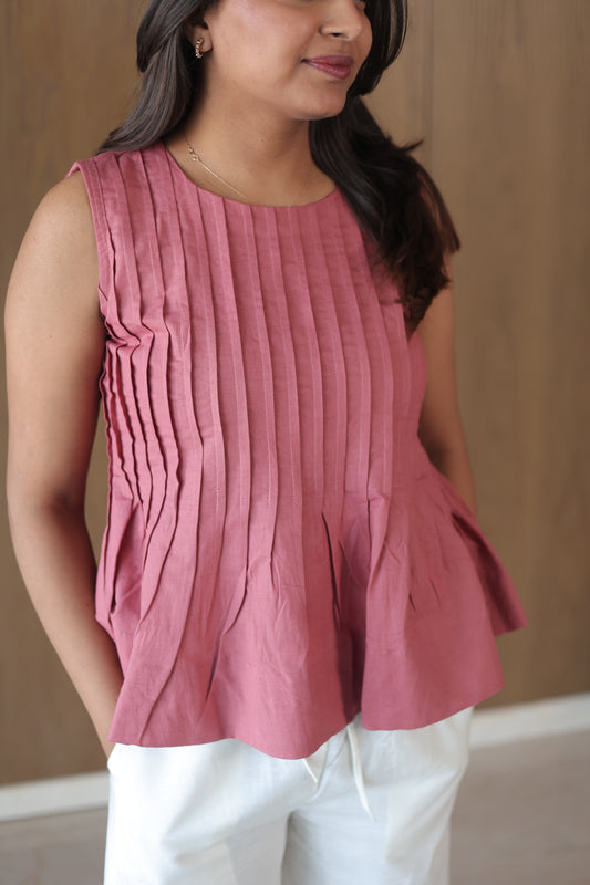 Poise Top - Fig pink